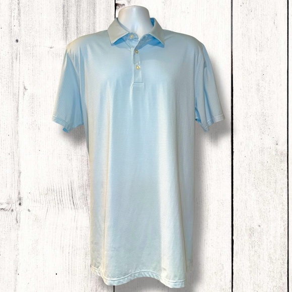 Southern Tide XL brrr° Cooling Performance Golf Polo Shirt Blue Stripe - Picture 1 of 14